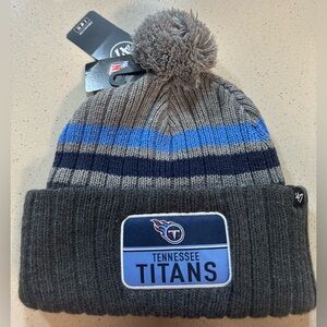 Tennessee Titans Logo Beanie Unisex Cap NFL Football Dark Gray 47 Adult NWT